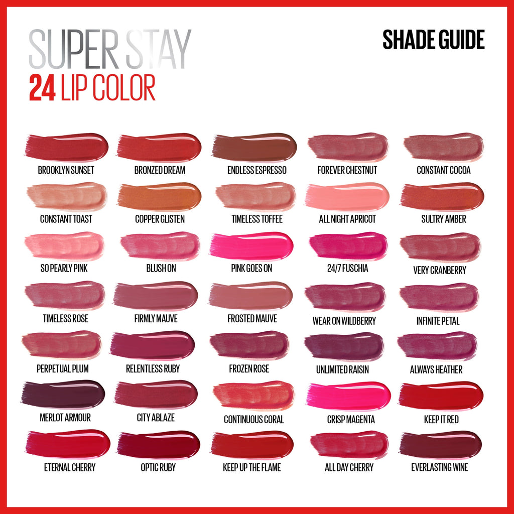 Maybelline SuperStay 24 2-Step Liquid Lipstick, Keep It Red