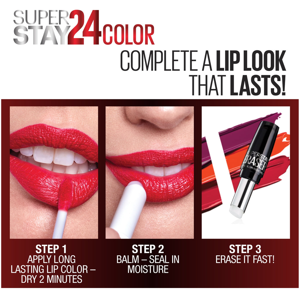 (2 pack) Maybelline SuperStay 24 2-Step Liquid Lipstick, Very Cranberry