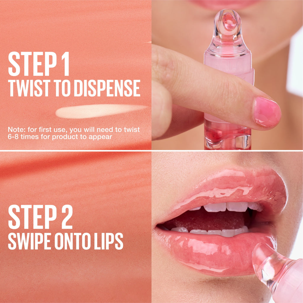Maybelline Lifter Oil-in-Gel Lip Gloss with Hyaluronic Acid, Strawberry Shake, 0.22 fl oz
