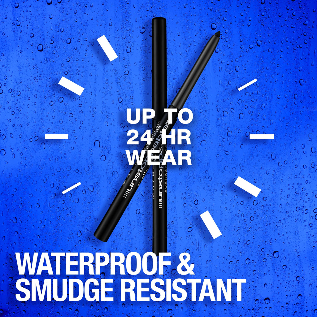 Maybelline New York Unstoppable Waterproof Mechanical Black Eyeliner, Onyx, 1 Count