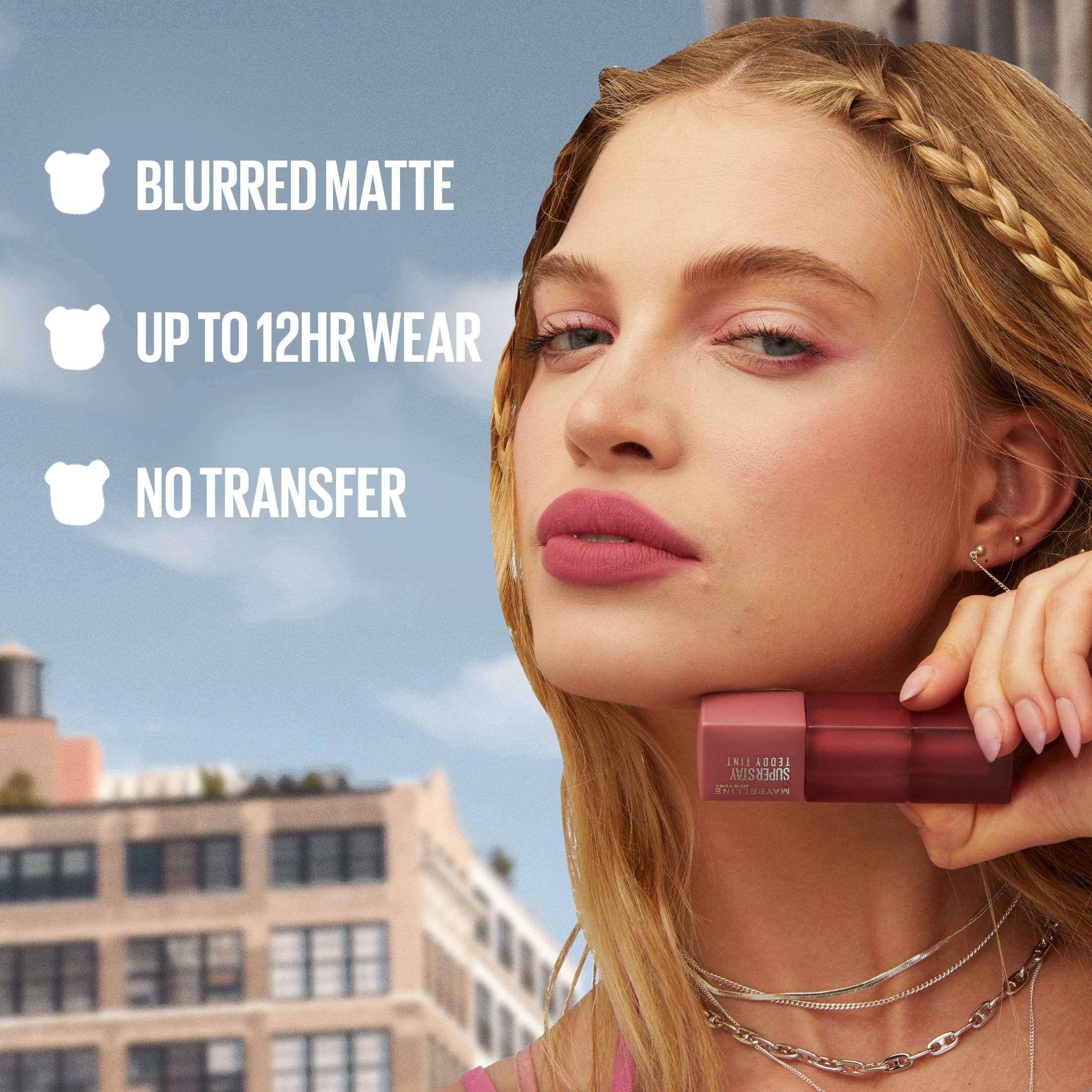 Maybelline Super Stay Teddy Tint, Long Lasting Matte Lip Stain, Coquettish, 0.17 fl oz