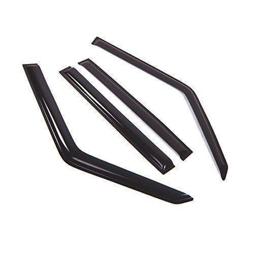 Window Visor Compatible with 1989-1998 Suzuki Sidekick, DGWV2-403-2 Outside Mount Deflector Rain Guard Dark Smoke, 4 Pcs Set