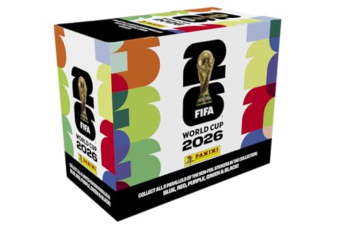 2026 Panini FIFA World Cup Sticker Box – 25 Sticker Packs – Includes Amazon Parallel Inserts – Official Tournament Collection