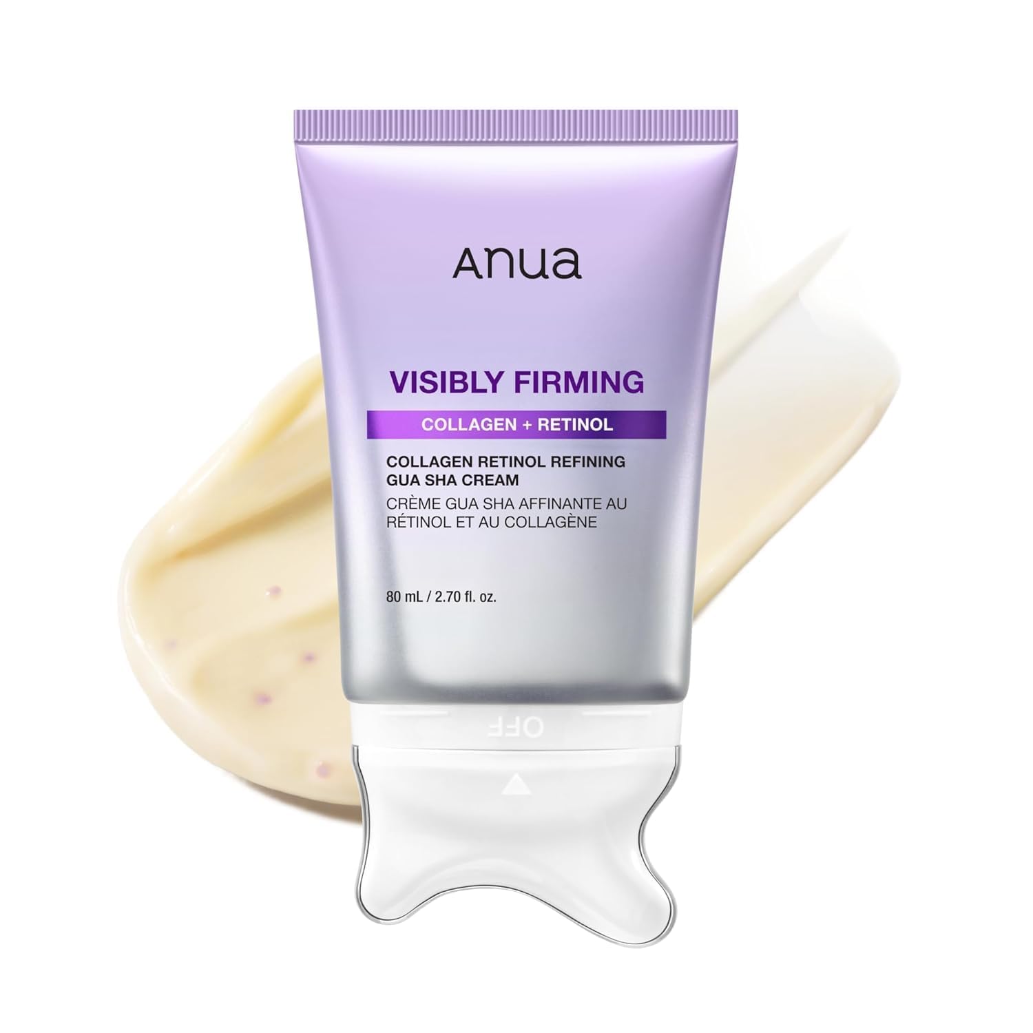 ANUA Collagen Retinol Refining Gua Sha Cream, Neck Cream For Lifting & Firming, Jawline to Décolleté, Daily Moisturizer, Fine
