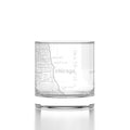 Well Told Engraved Chicago Illinois Map Rocks Glass, Old Fashioned Glassware (11 oz, Clear) Etched Bourbon Tumbler, Gifts For