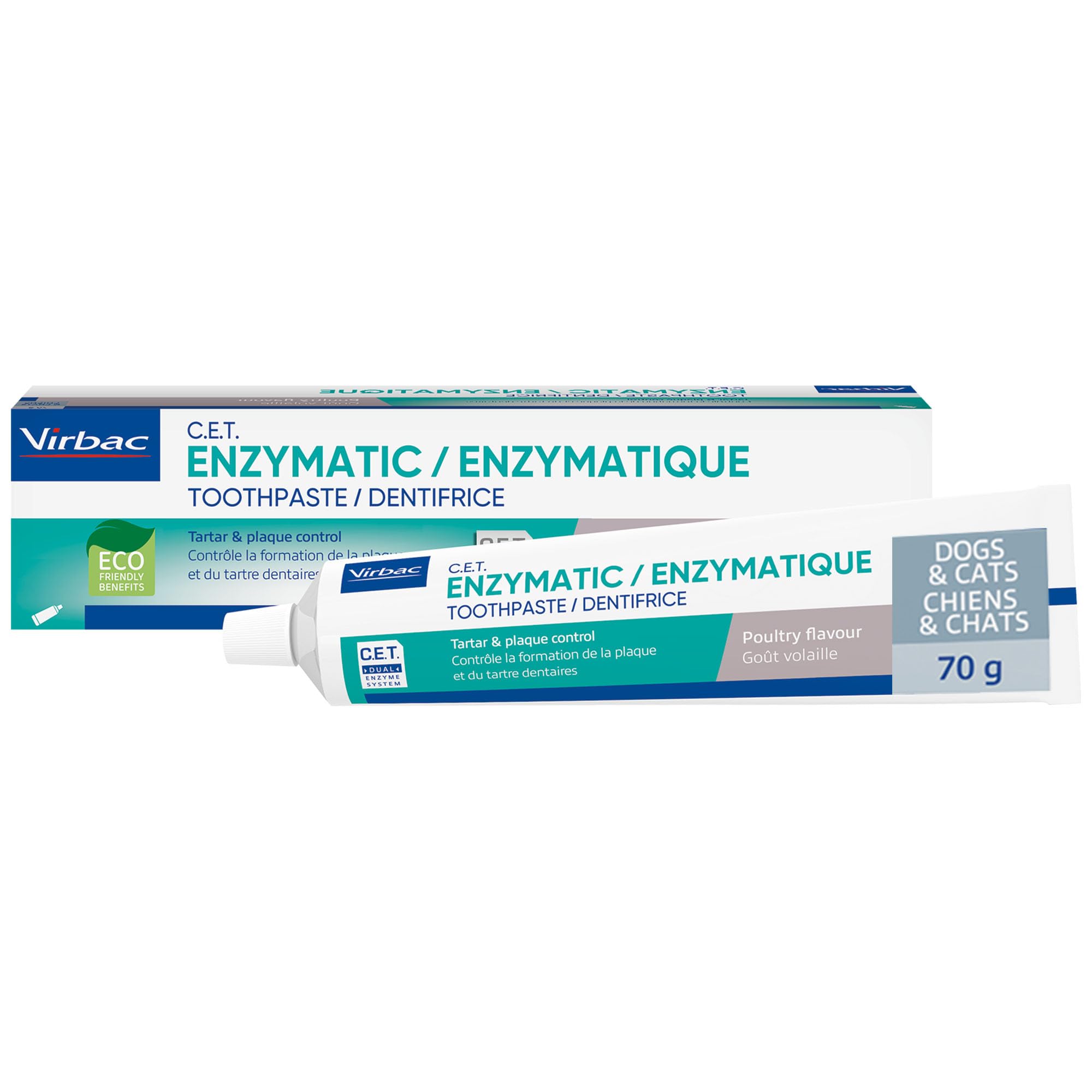 Virbac C.E.T.® Enzymatic Toothpaste| Tartar & Plaque Control for Fresh Breath | Pet Dental Care Toothpaste | Poultry Flavor,