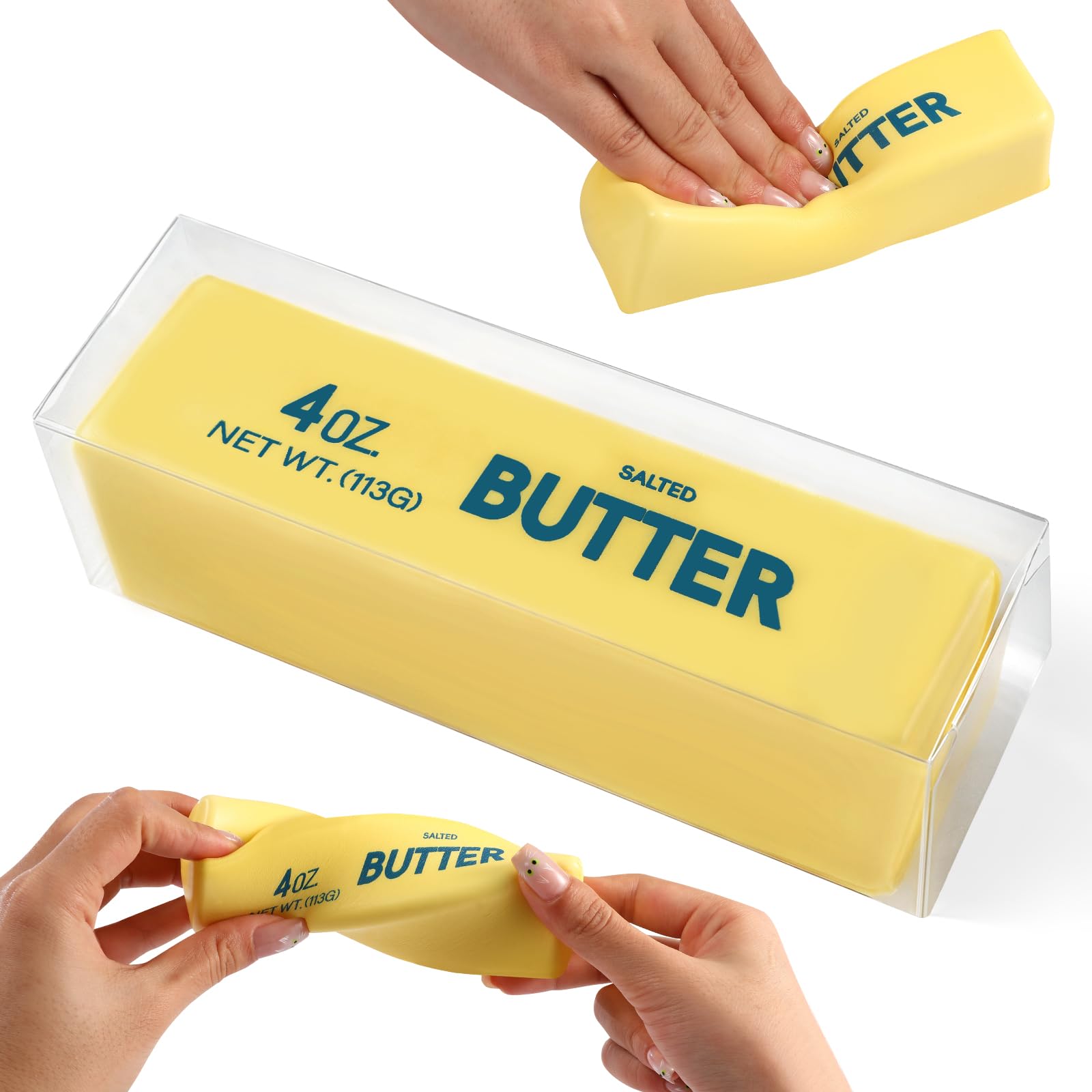 Butter Squishy Slow Rising Stress Relief Toy - Realistic Butter Stick Squeeze, Soft PU Foam Fidget for Anxiety & Sensory Reli