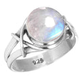 Boho Handmade Jewelry Natural Gemstone Pearl, Amethyst, Onyx, Tiger Eye Round Genuine 925 Sterling Silver Ring For Women