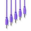 ExcelValley - 5-Pack - Mono Modular Patch Cables - TS 3.5mm 1/8" Eurorack Synthesizer [Purple | 30 cm - 11.81"]