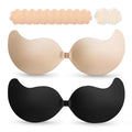 Cmojsk Strapless Sticky Push-Up Bra for Women,Adhesive Invisible Backless Nipple Covers