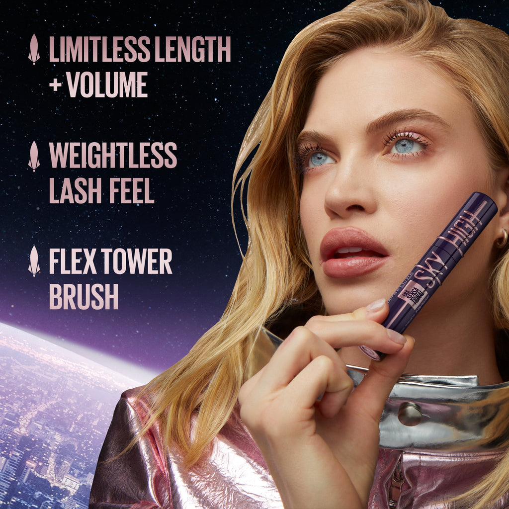 (2 pack) Maybelline Lash Sensational Sky High Waterproof Mascara Makeup, Brownish Black, 0.2 fl. oz.