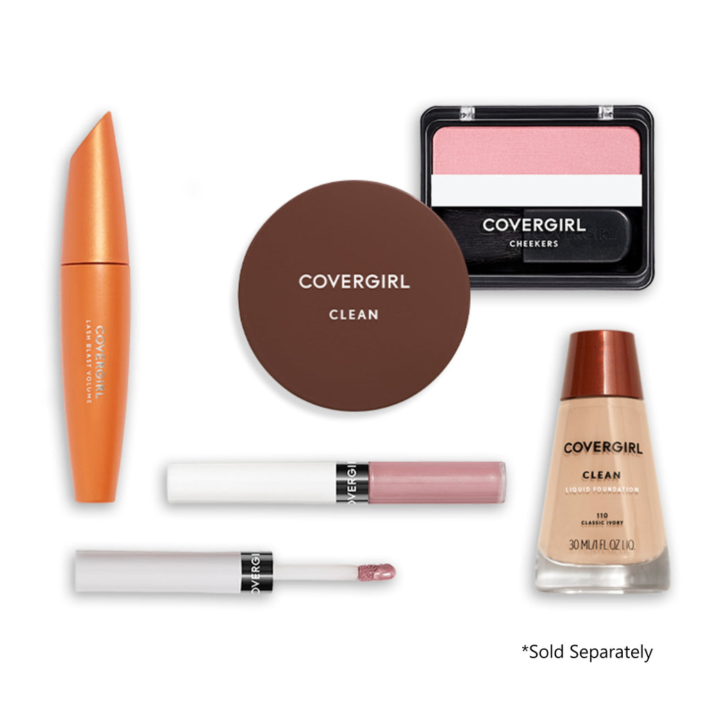 COVERGIRL Clean Pressed Powder, 125 Buff Beige, 0.39 oz, Lasting Setting Powder, Shine-Free Formula