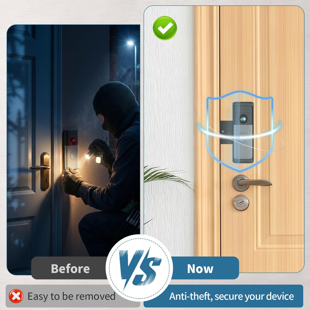 Anti-Theft Ring Doorbell Mount Compatible with Battery Doorbell/Pro/Plus(2nd Gen), No-Drill Doorbell Mounting Bracket Accessories for Inward Swing Door 2026(newest model)