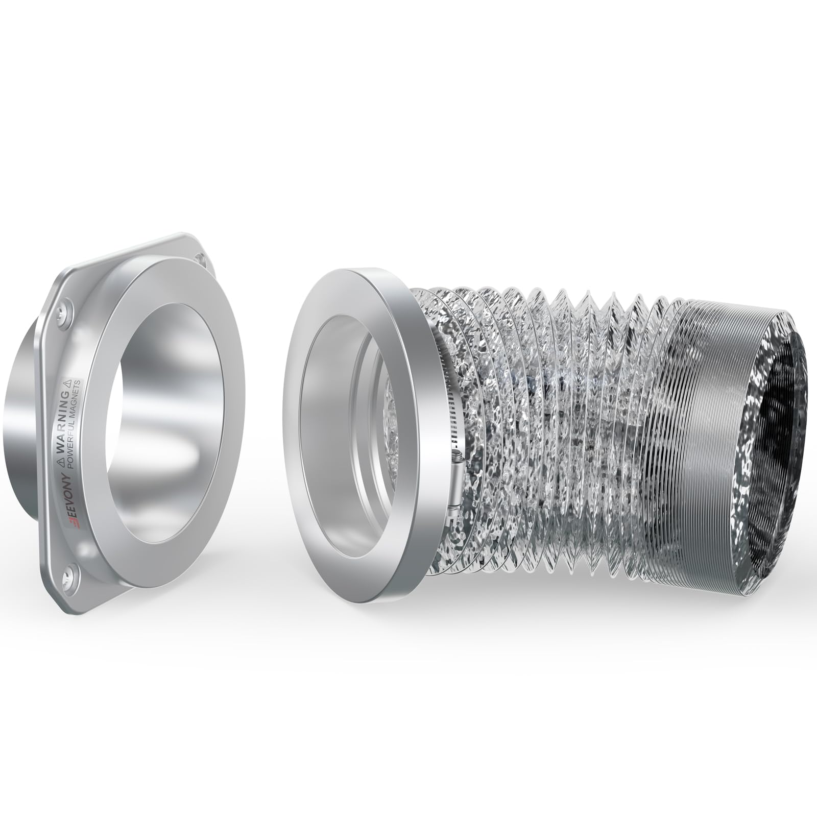 JEEVONY Magnetic Dryer Vent Coupling DV180 Airtight Seal Dryer Vent Connector Kit Easy to Clean Quick Connector Including a 2