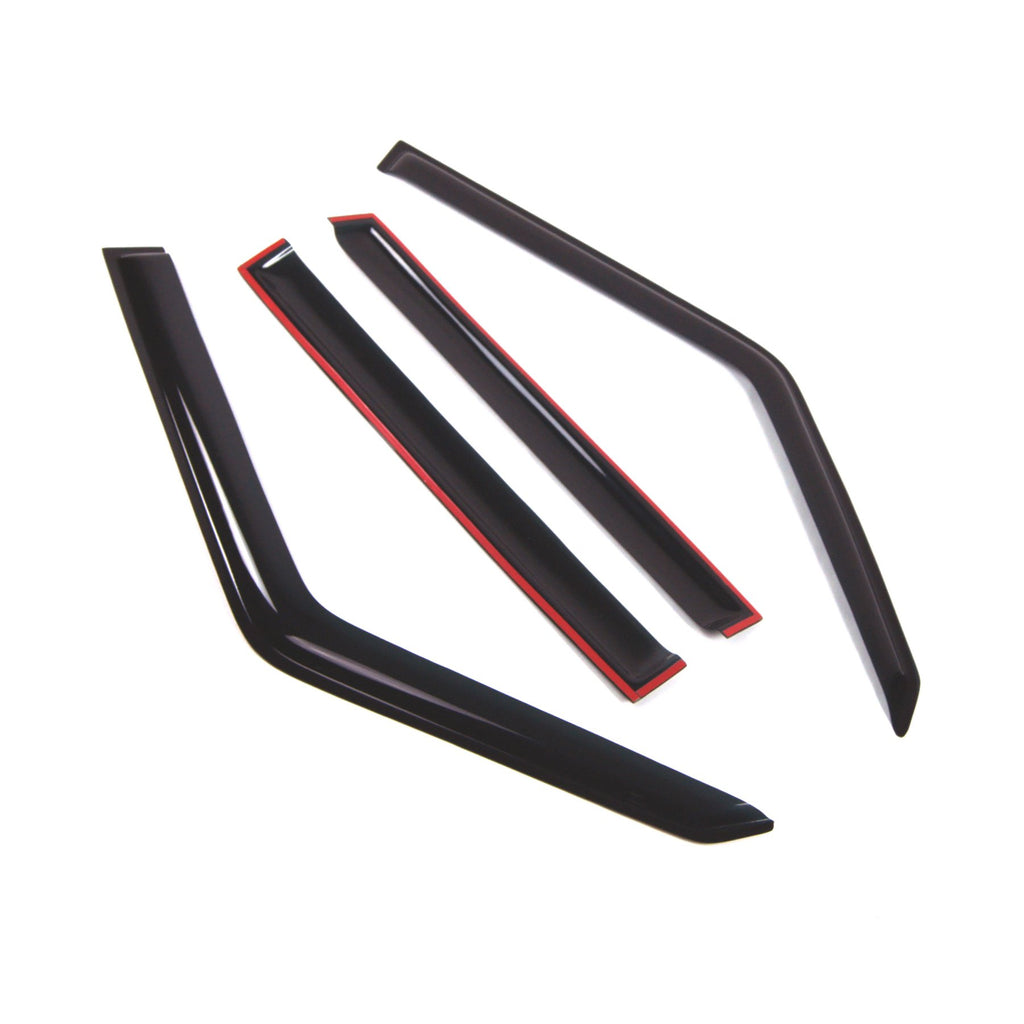 Window Visor Compatible with 1989-1998 Suzuki Sidekick, DGWV2-403-2 Outside Mount Deflector Rain Guard Dark Smoke, 4 Pcs Set