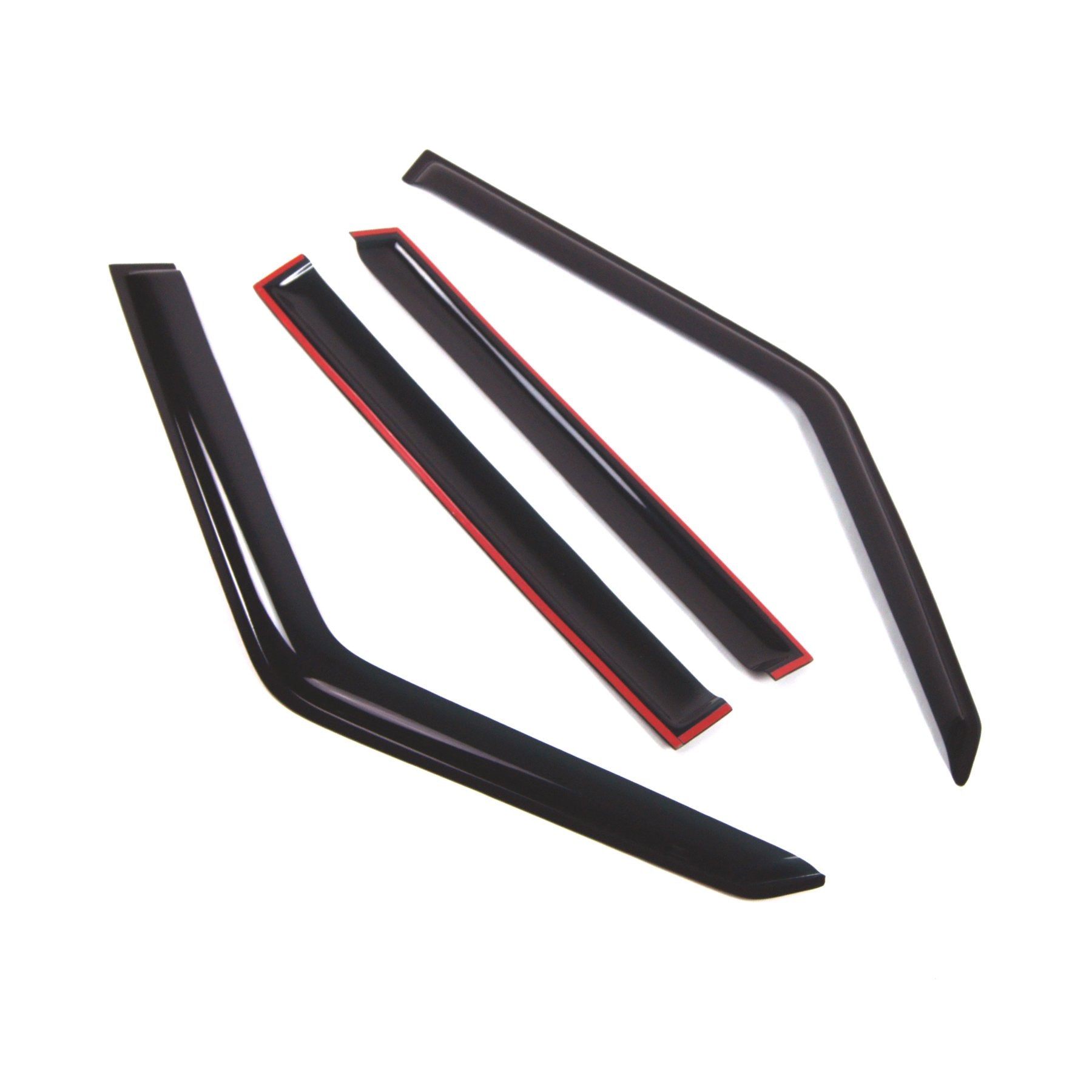 Window Visor Compatible with 1989-1998 Suzuki Sidekick, DGWV2-403-2 Outside Mount Deflector Rain Guard Dark Smoke, 4 Pcs Set