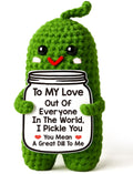 MAMAGIFTREE Gifts for Him Her Boyfriend Girlfriend, Handmade Crochet Pickle to My Love Anniversary Birthday Gifts for Women M