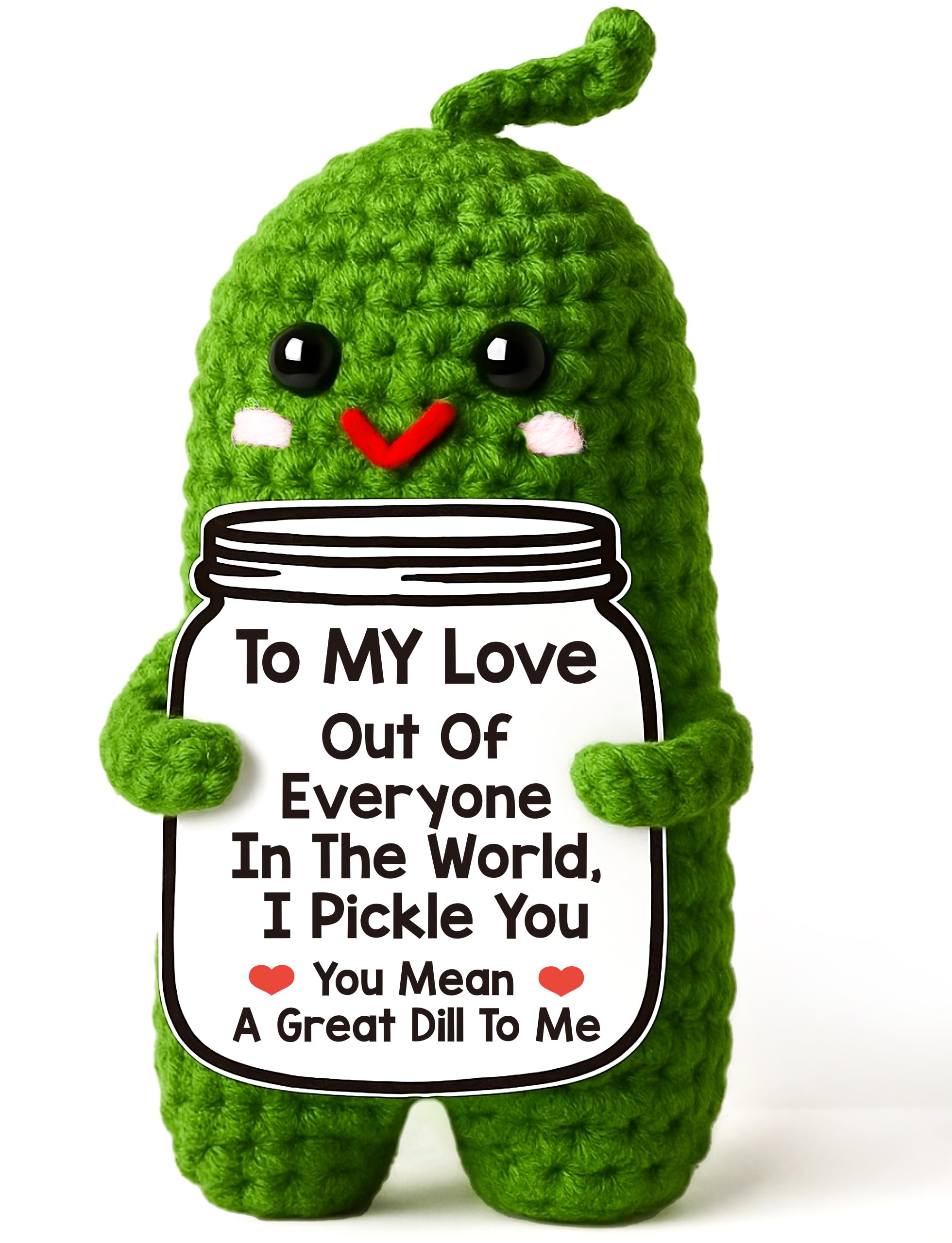 MAMAGIFTREE Gifts for Him Her Boyfriend Girlfriend, Handmade Crochet Pickle to My Love Anniversary Birthday Gifts for Women M