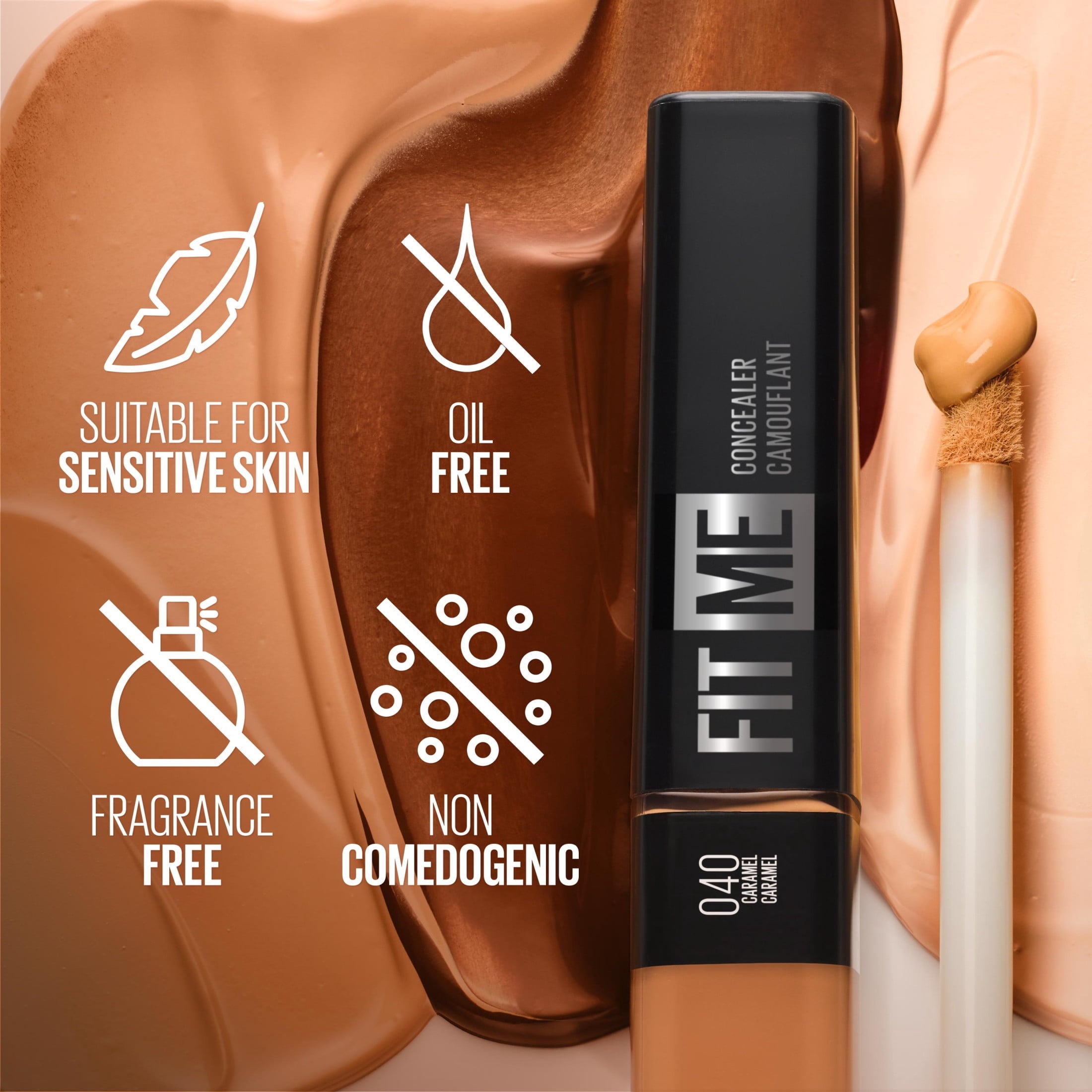 Maybelline Fit Me Liquid Concealer Makeup, Natural Coverage, Oil-Free, Cafe, 0.23 fl oz