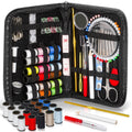 ARTIKA Sewing Kit for Adults and Kids (142 PCS) - Small Beginner Set w/Multicolor Thread, Needles, Scissors, Thimble & Clips