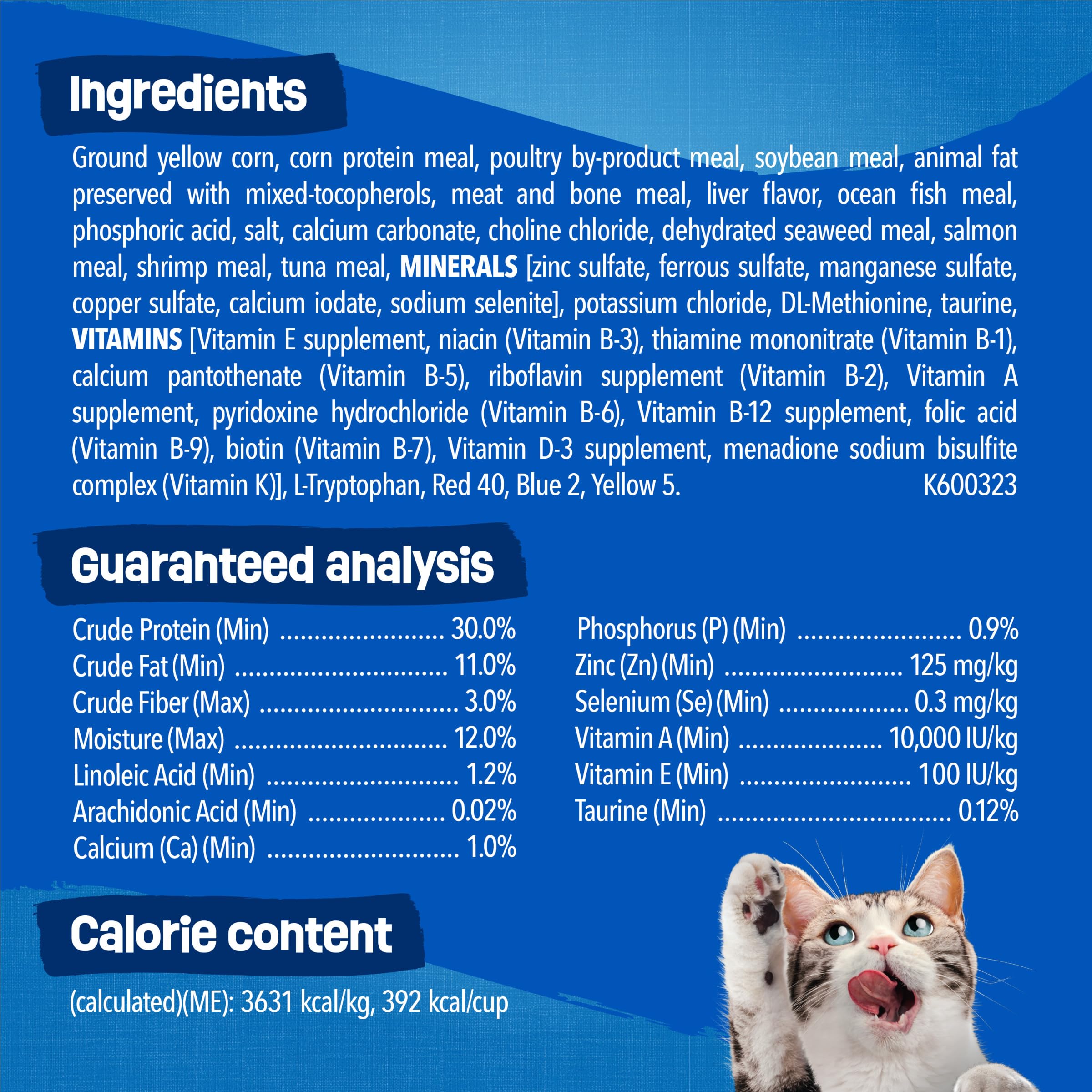 Purina Friskies Dry Cat Food Seafood Sensations With Salmon, Tuna, and Shrimp Flavors - 22 lb. Bag