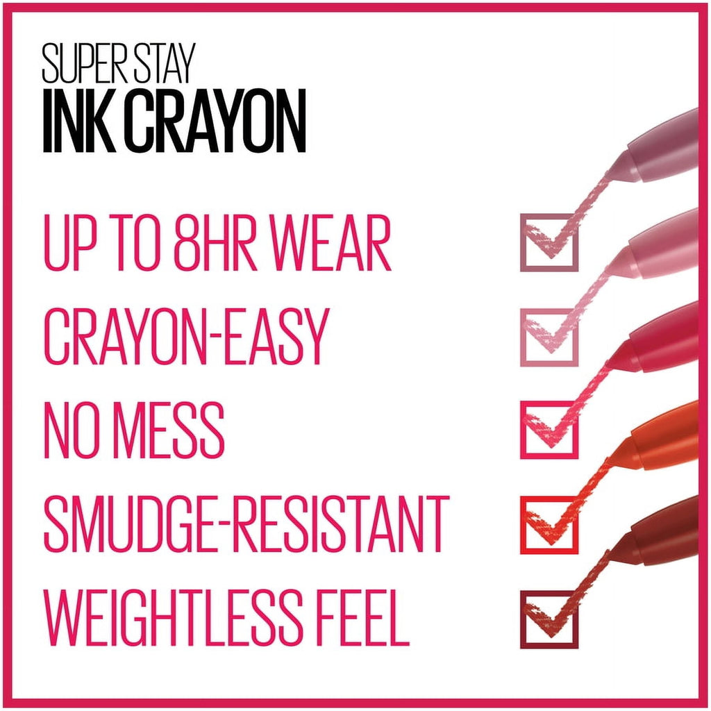(2 pack) Maybelline SuperStay Ink Crayon Matte Lipstick, Own Your Empire