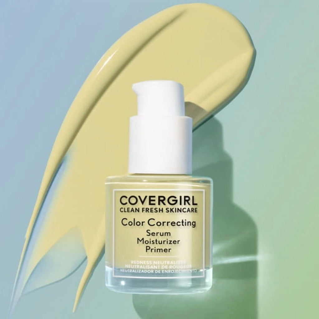 COVERGIRL Clean Fresh Color Correcting Primer + Serum, Redness Neutralizer, Fair 1.0 fl oz