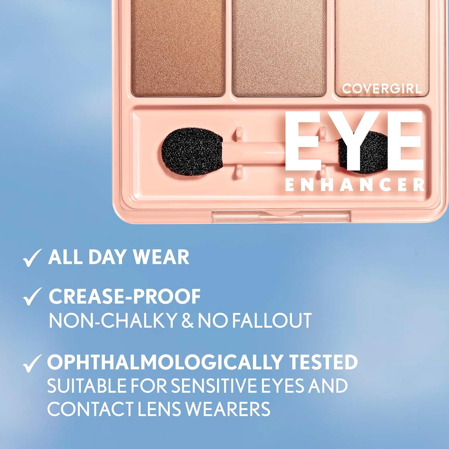 COVERGIRL Eye Enhancers 3-Kit Eyeshadow, 105 Cafe Au Lait, 0.14 oz