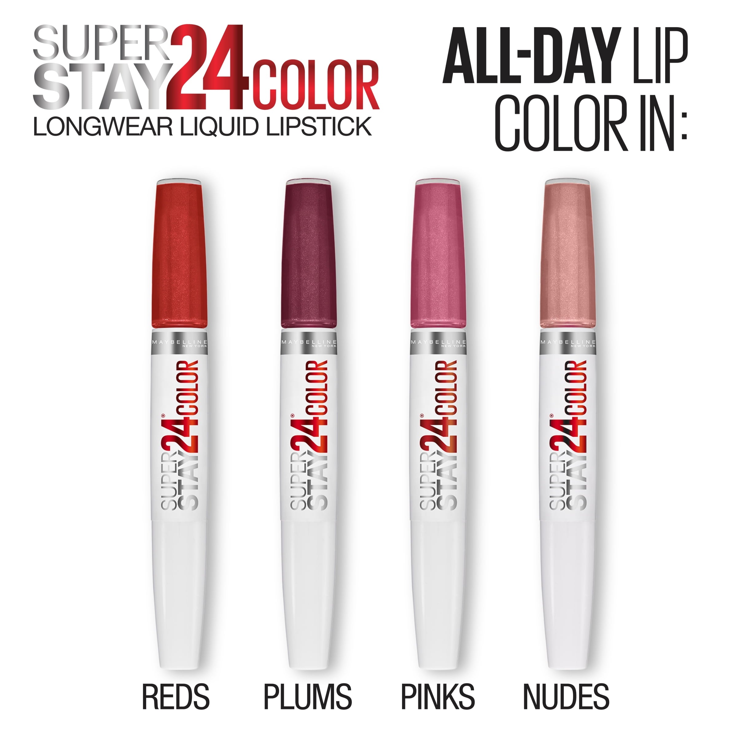 Maybelline Super Stay 24, 2-Step Liquid Lipstick Makeup, Long Lasting Highly Pigmented Color with Moisturizing Balm, Pink Goes On, Neon Pink, 1 Count