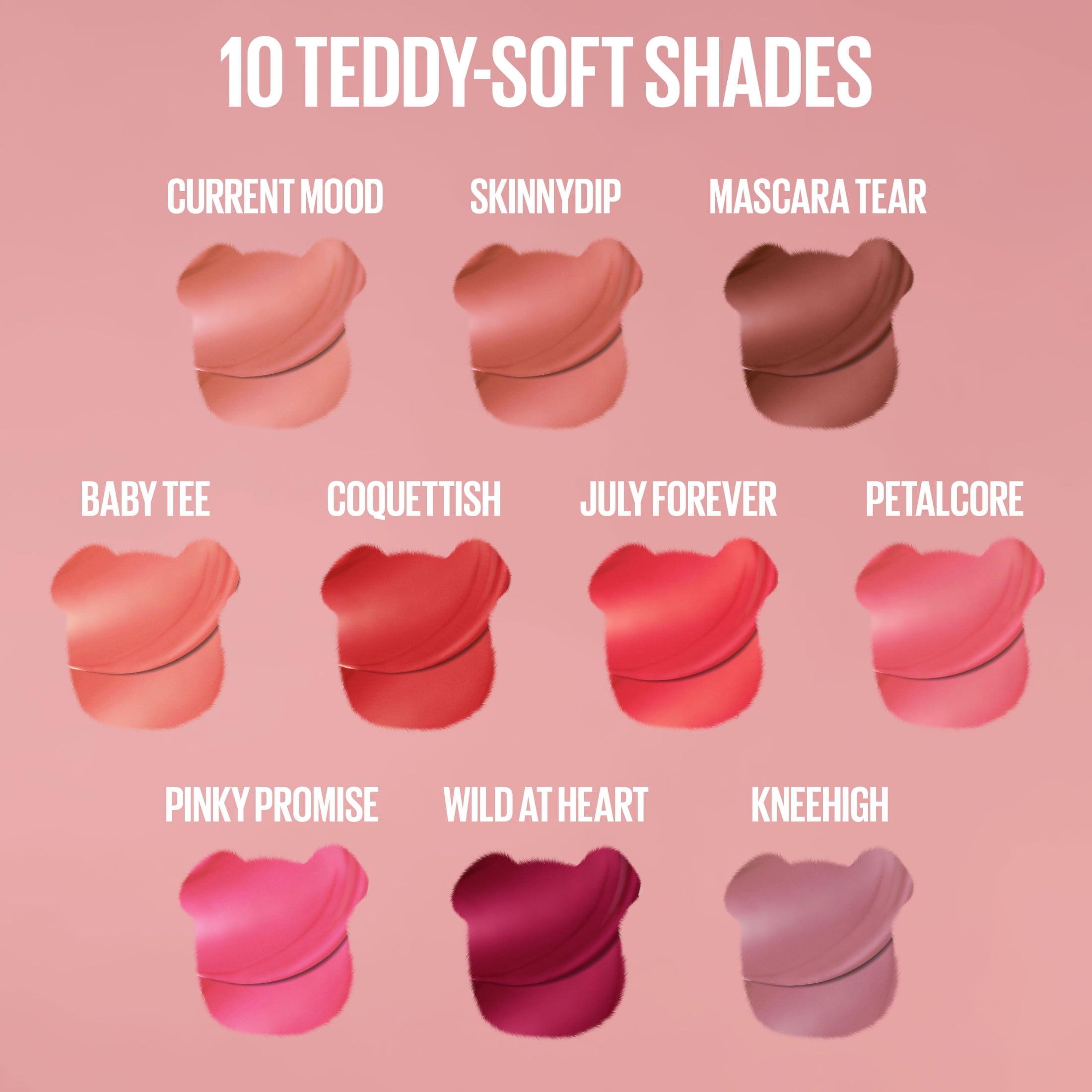 Maybelline Super Stay Teddy Tint, Long Lasting Matte Lip Stain, Coquettish, 0.17 fl oz